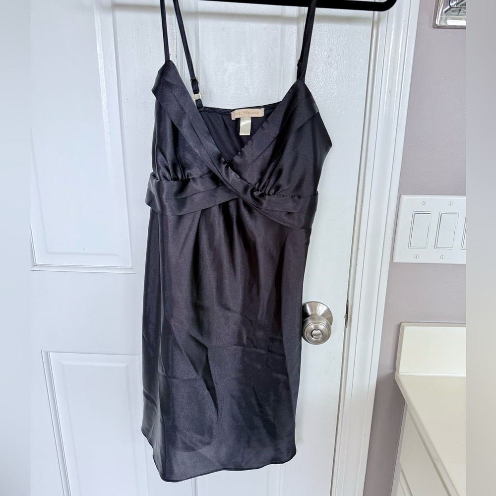 Flora Nikrooz Strappy Tie Back Satin Babydoll Slip Chemise Nightie